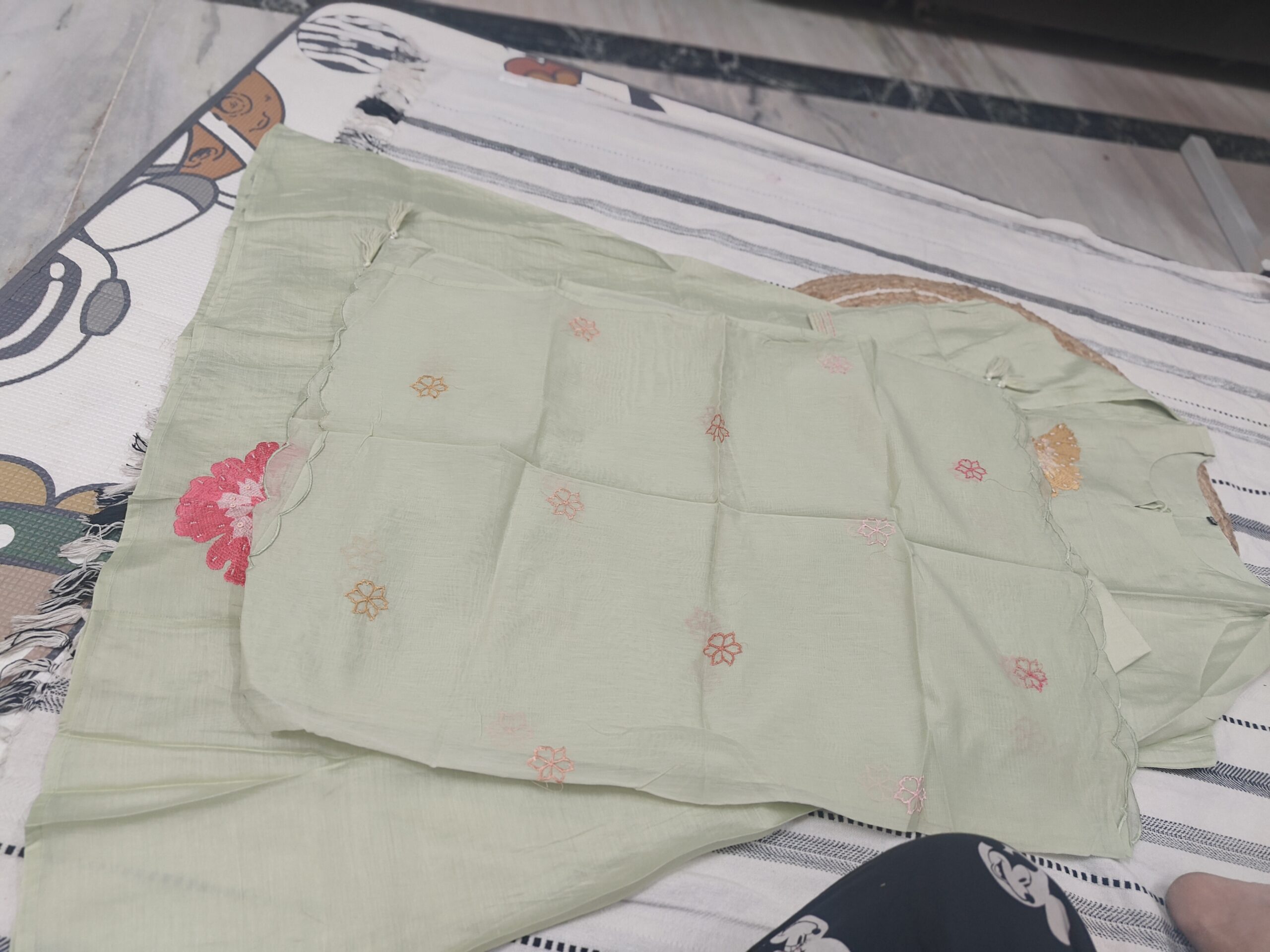 Elegant Mul Chanderi Embroidered Kurta – Premium Ethnic Wear - Image 3