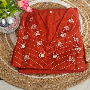 Rust orange  Embroidered  2 Piece Set