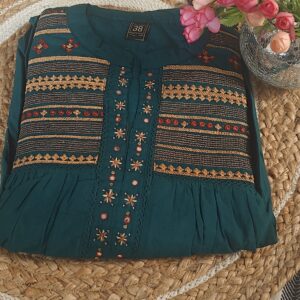 Emerald Festive Handwork Kurta Set