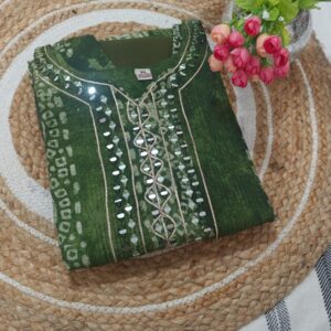 Bhandej style print kurta set