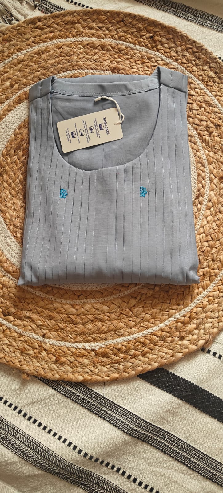 Embroidered Mul Chanderi 2-Piece Set - Image 4