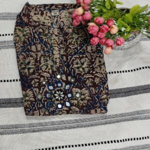 Earthy Floral Printed Cotton Frock