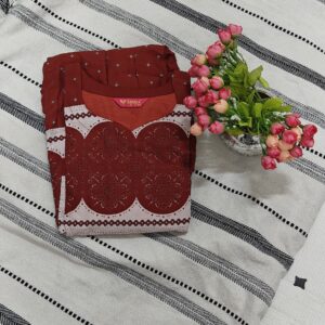 Ruby Charm Printed Cotton Frock