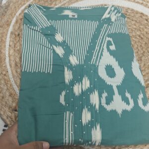 Green Ikat Stripe Cotton 2 piece set